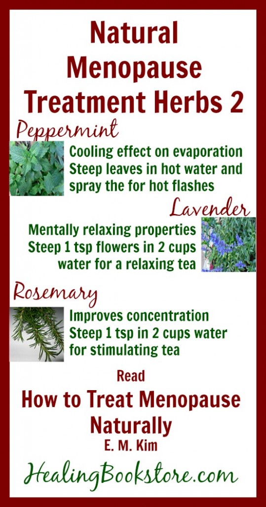 natural menopause treatment herbs infographic