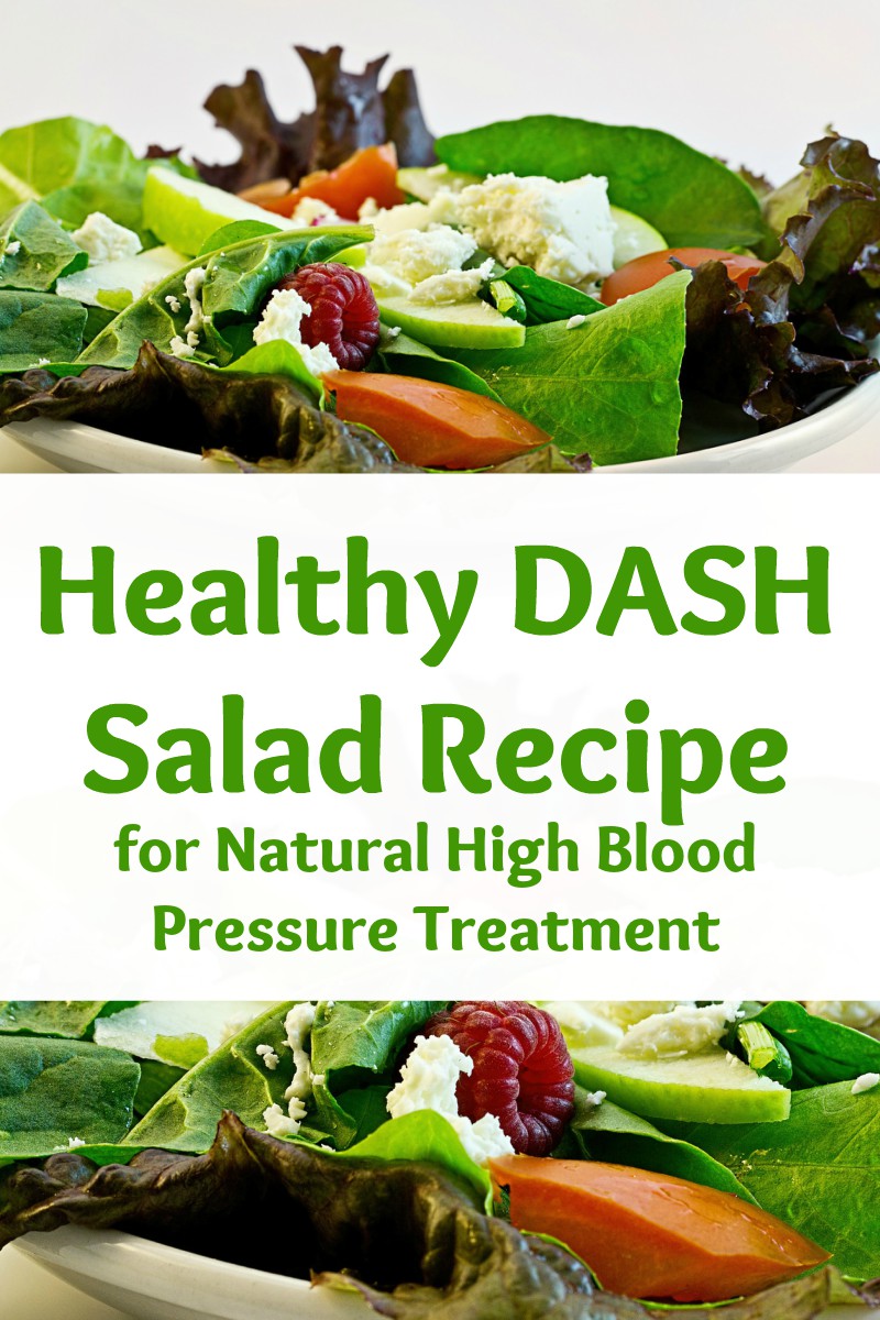 healthy DASH salad recipe for natural high blood pressure treatment